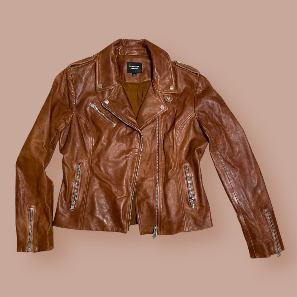 Lamarque Harper Leather Biker Jacket
